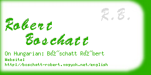 robert boschatt business card